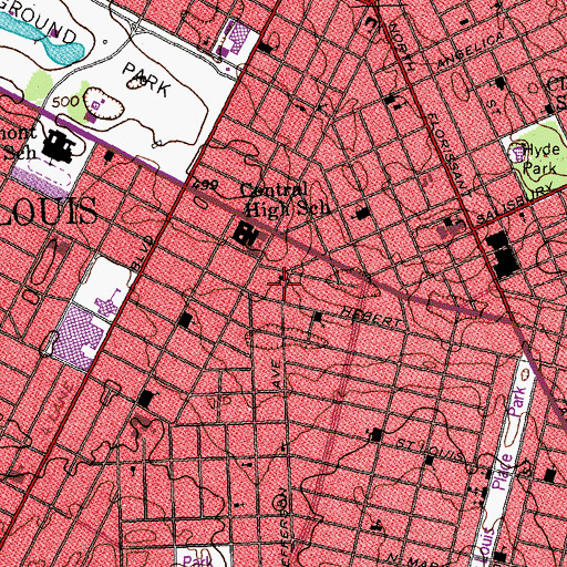 Topographic Map of Star Bethel Baptist Church, MO