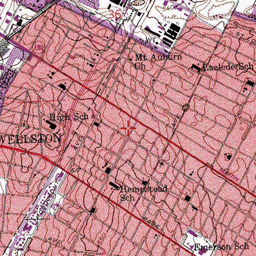 Topographic Map of Tabernacle Memorial Church of God in Christ, MO