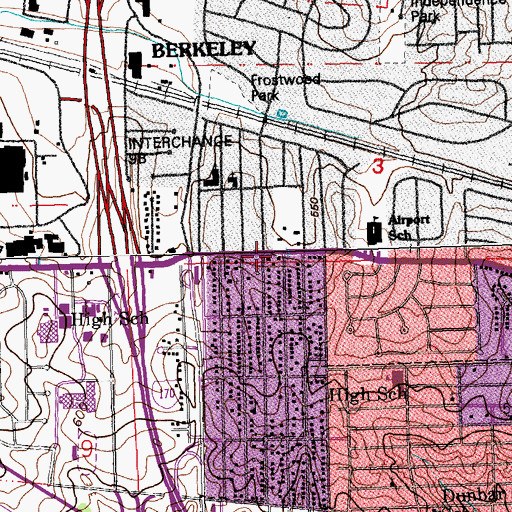 Topographic Map of Tabernacle of Faith and Deliverance, MO