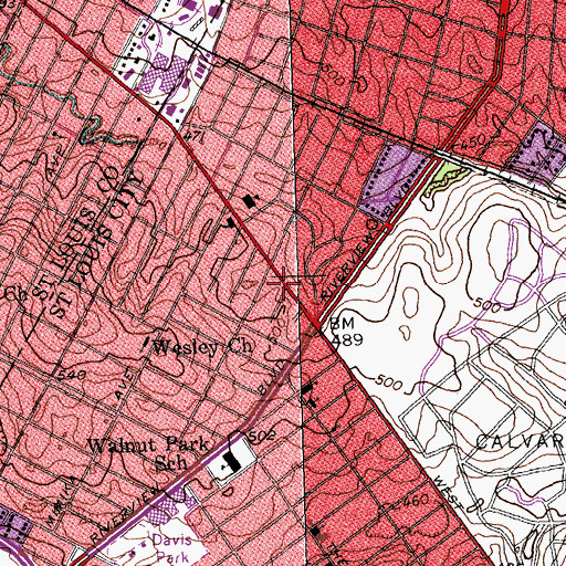 Topographic Map of The Church of Jesus Christ of Latter Day Saints, MO