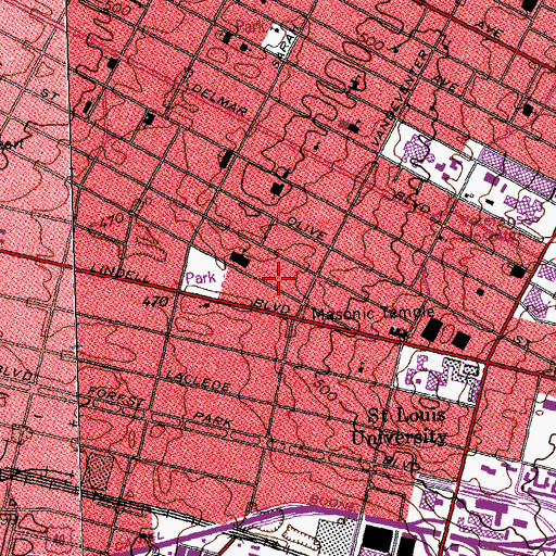 Topographic Map of The Church of Jesus Christ of Latter Day Saints, MO