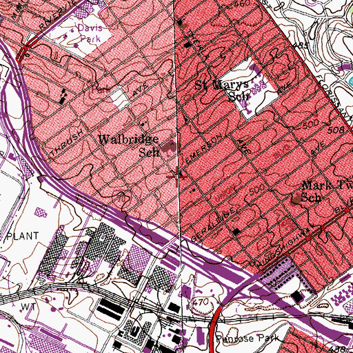 Topographic Map of The Messiahs Tabernacle, MO