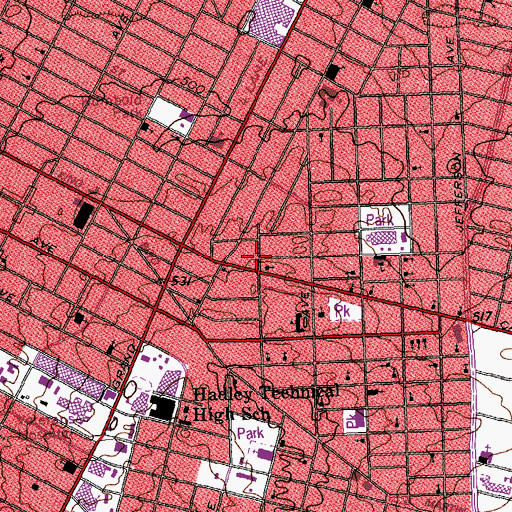 Topographic Map of Thessalonian Baptist Church, MO