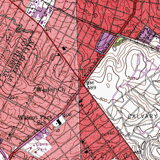 Topographic Map of Third Episcopal District Christian Methodist Episcopal Church, MO