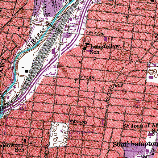 Topographic Map of Timothy Evangelical Lutheran Church, MO