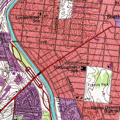 Topographic Map of Trinity Christian Center Assembly of God Church, MO