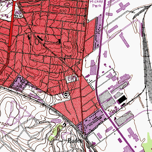 Topographic Map of Trinity Full Gospel Church, MO