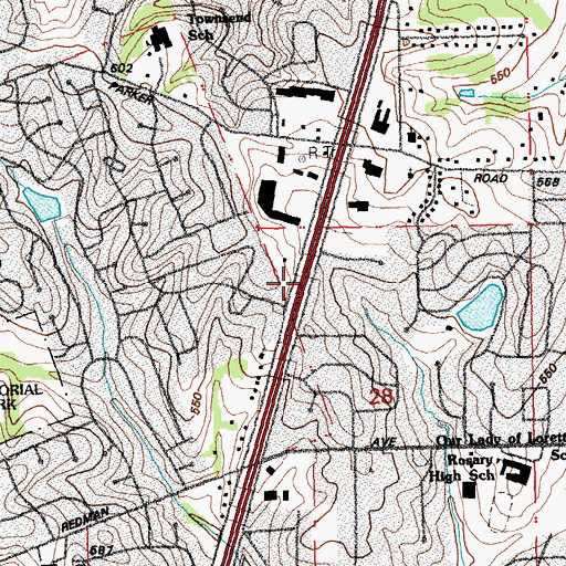 Topographic Map of True Gospel Church of God, MO
