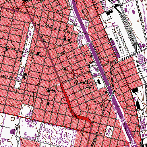 Topographic Map of True Gospel Temple, MO