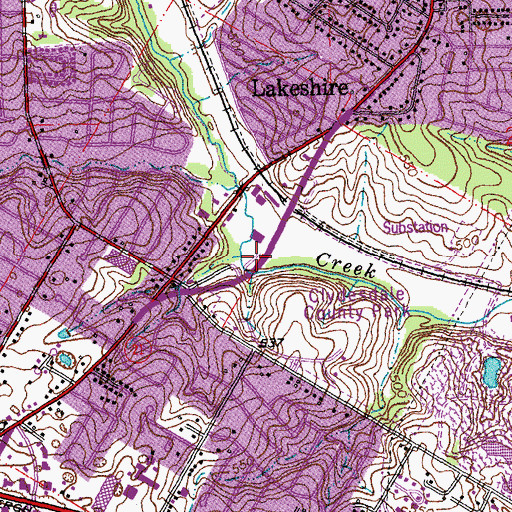Topographic Map of Twin Rivers Worship Center, MO