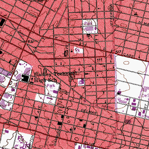 Topographic Map of Union Missionary Baptist Church, MO