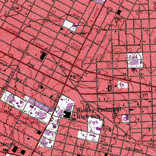 Topographic Map of Union Vine Baptist Church, MO