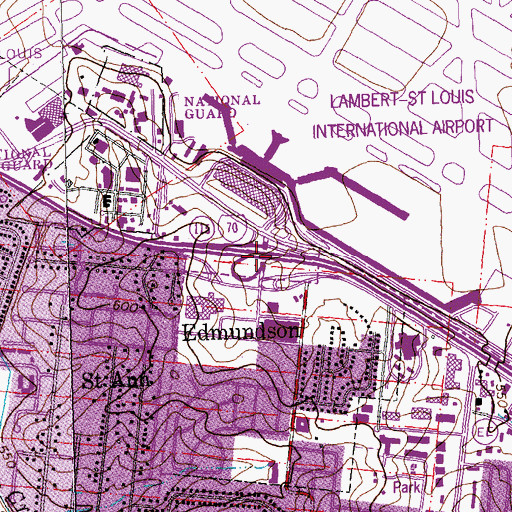 Topographic Map of Interchange 236, MO
