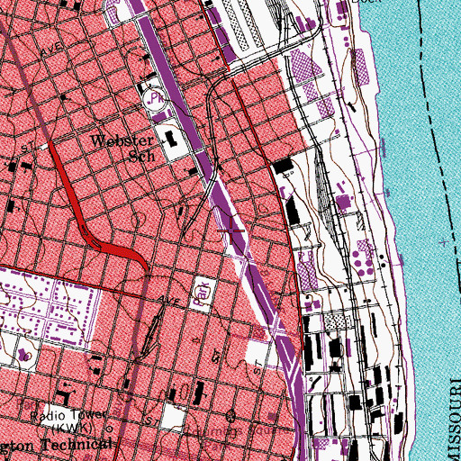 Topographic Map of Interchange 249A, MO