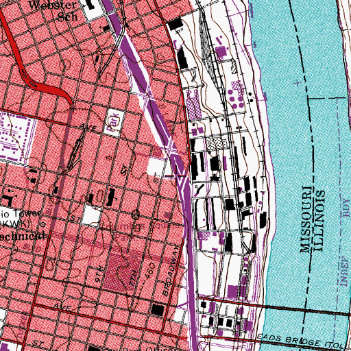 Topographic Map of Interchange 249C, MO