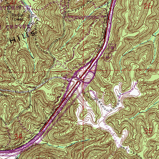 Topographic Map of Interchange 269, MO