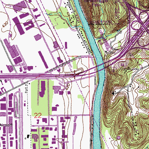 Topographic Map of Interchange 275, MO