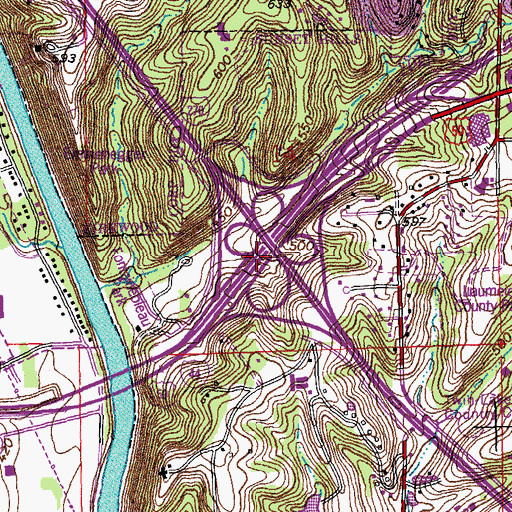 Topographic Map of Interchange 276, MO