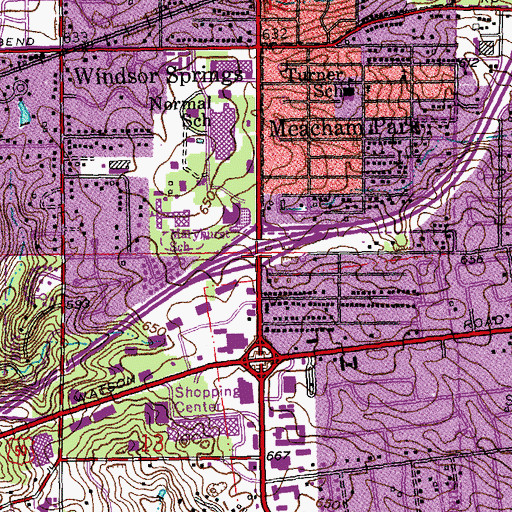 Topographic Map of Interchange 277B, MO