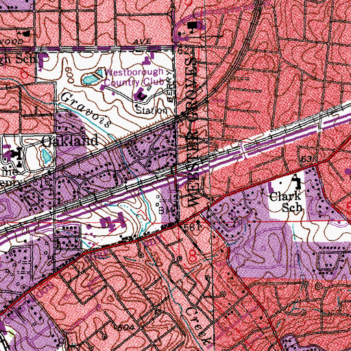 Topographic Map of Interchange 279, MO