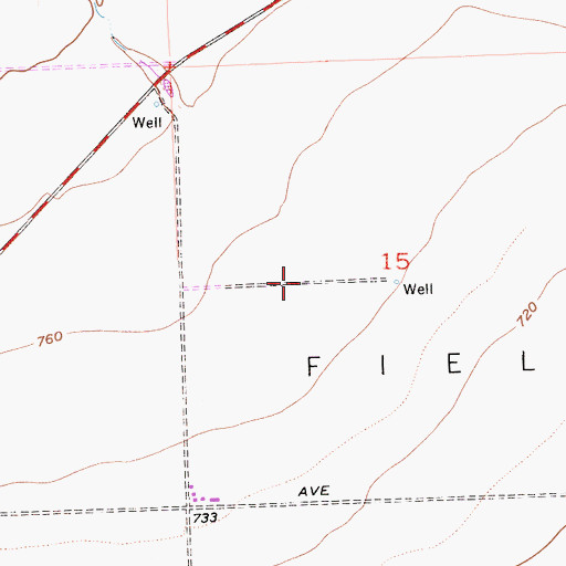 Topographic Map of Oil Creek, CA