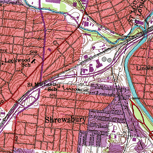 Topographic Map of Interchange 283, MO