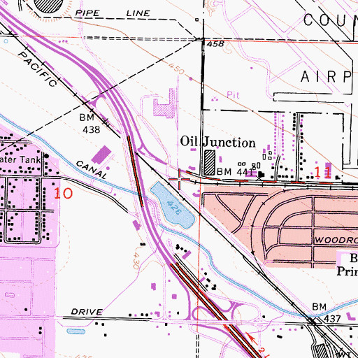 Topographic Map of Oil Junction, CA