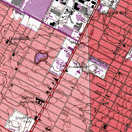 Topographic Map of United House of Prayer for All People, MO
