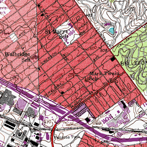 Topographic Map of Unity Chapel, MO