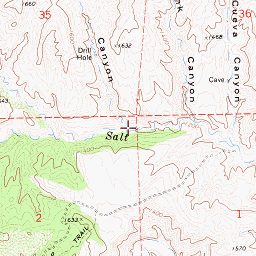 Topographic Map of Oil Well Canyon, CA