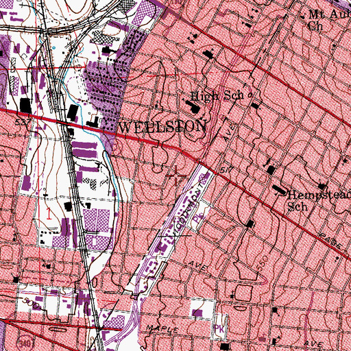 Topographic Map of Wagner Avenue Church of Christ, MO