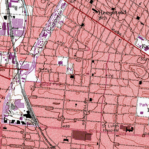 Topographic Map of West Presbyterian Church, MO