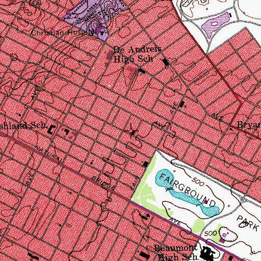 Topographic Map of Westminster Church of God, MO