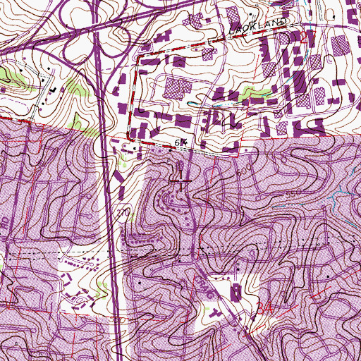 Topographic Map of Westport Community Church, MO