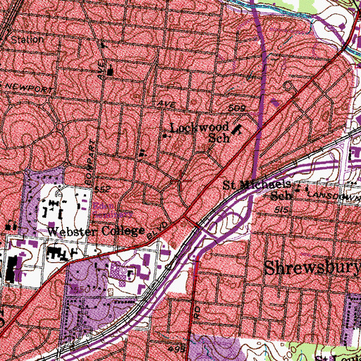 Topographic Map of Zen Center of Missouri, MO