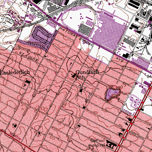 Topographic Map of Zion Spring Church, MO