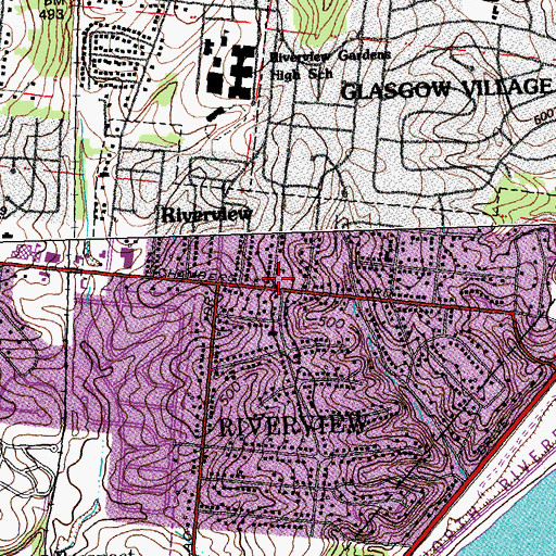 Topographic Map of Zion Travelers Missionary Baptist Church, MO