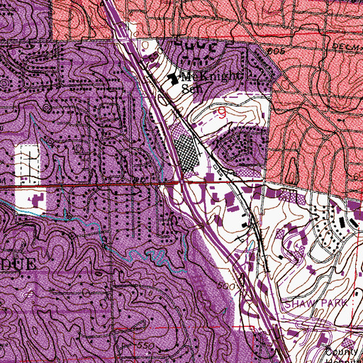 Topographic Map of Interchange 1F, MO