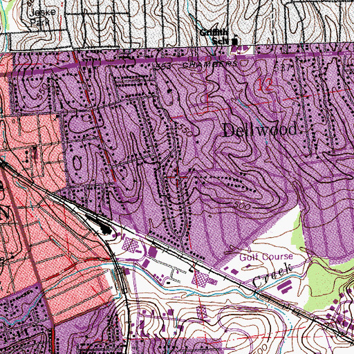 Topographic Map of Emmaus Bible Chapel, MO