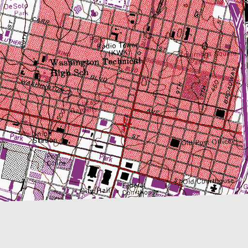 Topographic Map of Episcopal City Mission, MO
