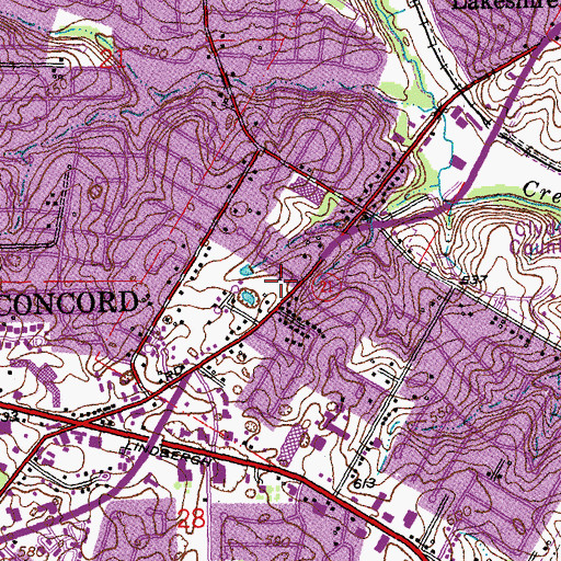 Topographic Map of Evangelical Full Gospel Assembly Church, MO