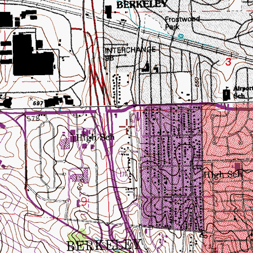 Topographic Map of Faith Baptist Church, MO