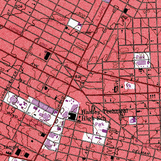 Topographic Map of Faith Temple Pentecostal Church, MO
