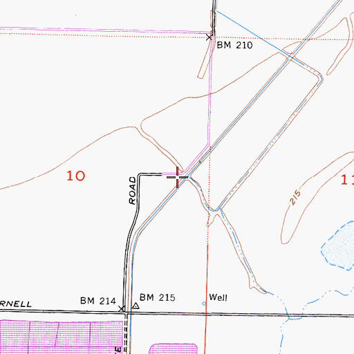 Topographic Map of Old Channel Poso Creek, CA