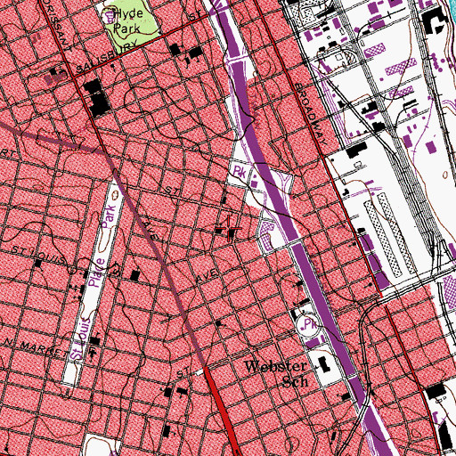 Topographic Map of Fresh Anointing United Pentecostal Church, MO