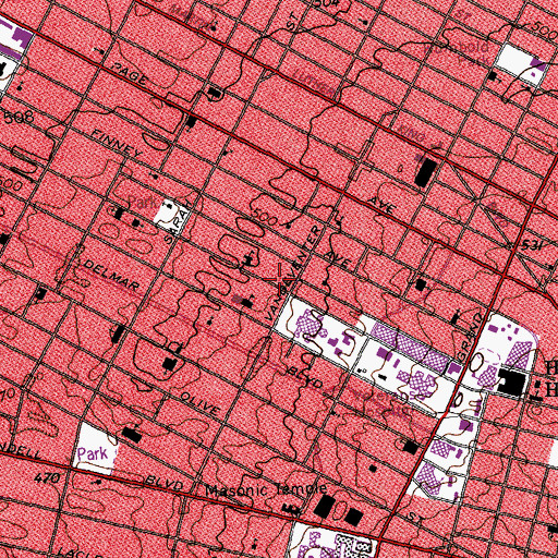 Topographic Map of Glad Tiding Word Fellowship Missionary Baptist Church, MO