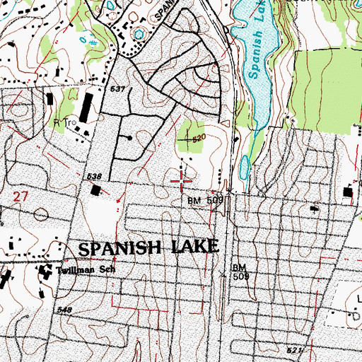 Topographic Map of God First Church, MO