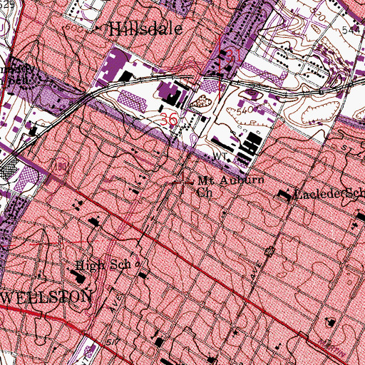 Topographic Map of Gods Way Pentecostal Church, MO