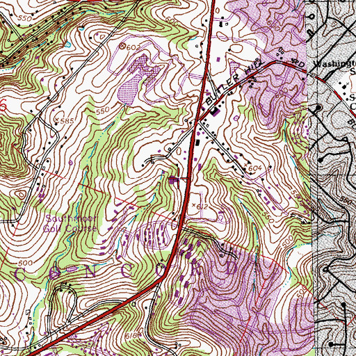 Topographic Map of Gospel Assembly Church, MO