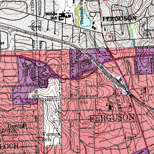 Topographic Map of Great Commission Church of God, MO